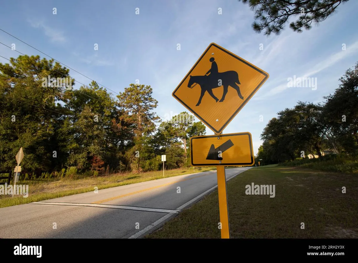 horse crossing warning sign Idaho