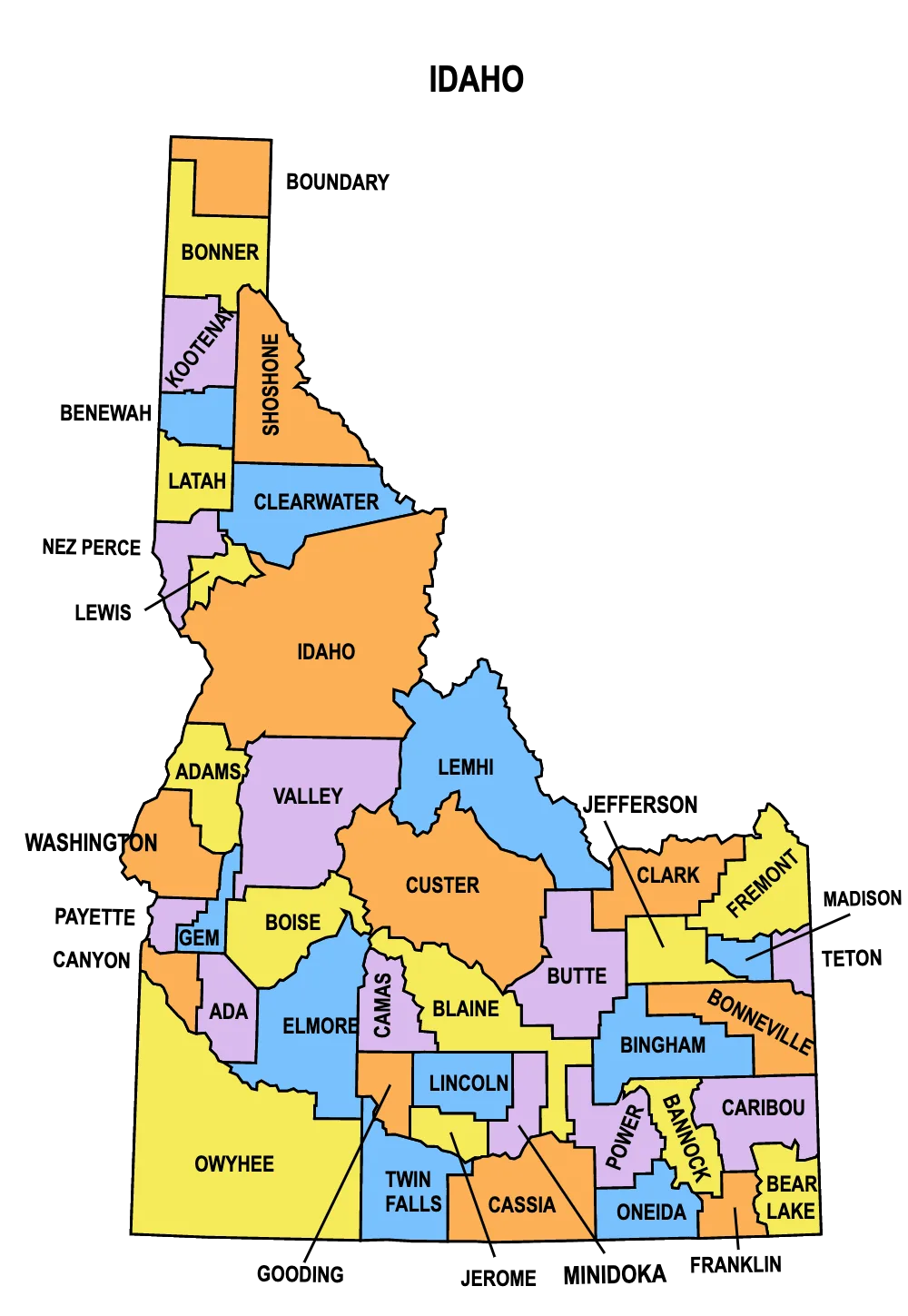 Idaho county option tax map