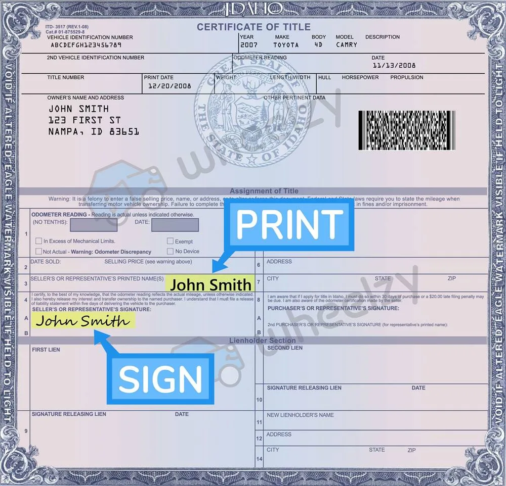 Idaho DMV farm vehicle registration form