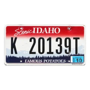 Idaho farm truck with seasonal agricultural plates