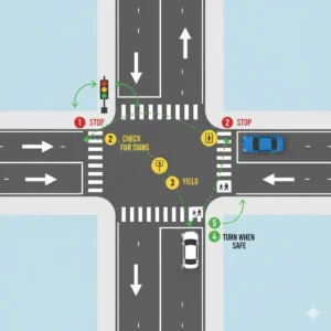 Idaho left on red law when turning into a one way street