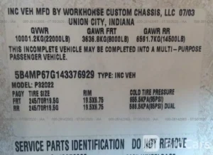 Idaho motor home chassis valuation for RV fees