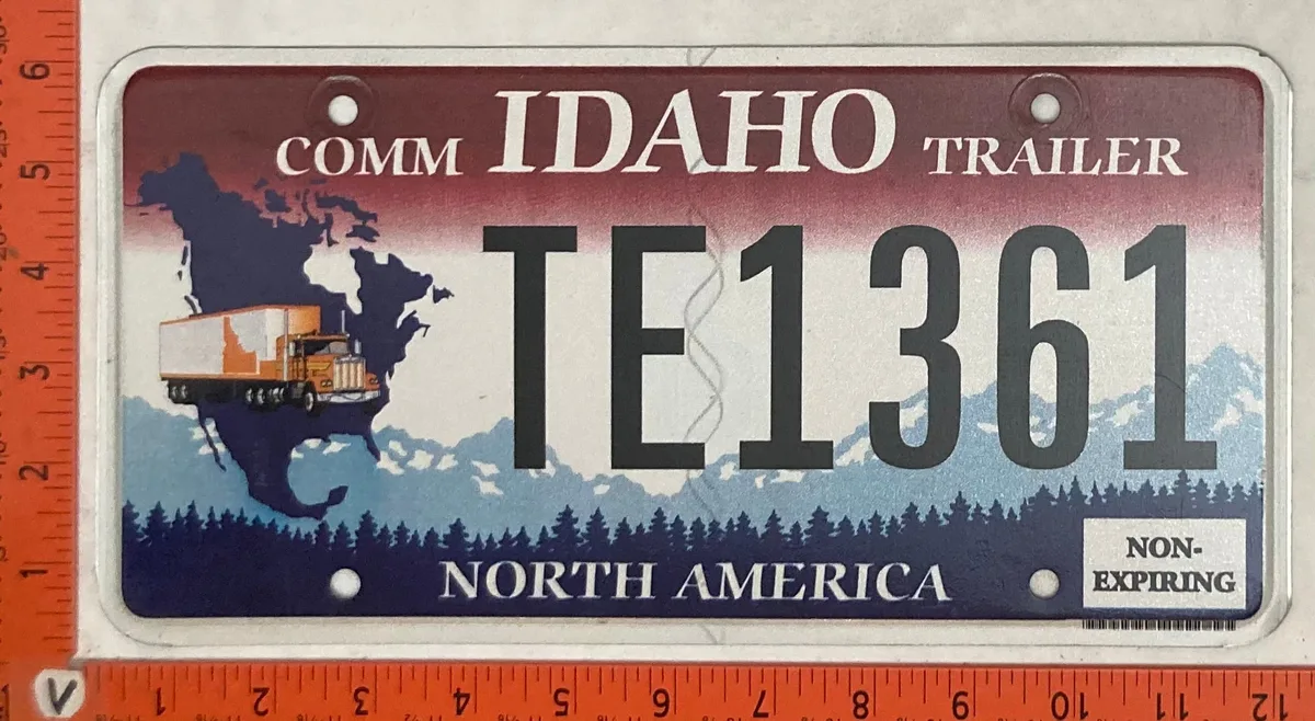 Idaho permanent license plate example
