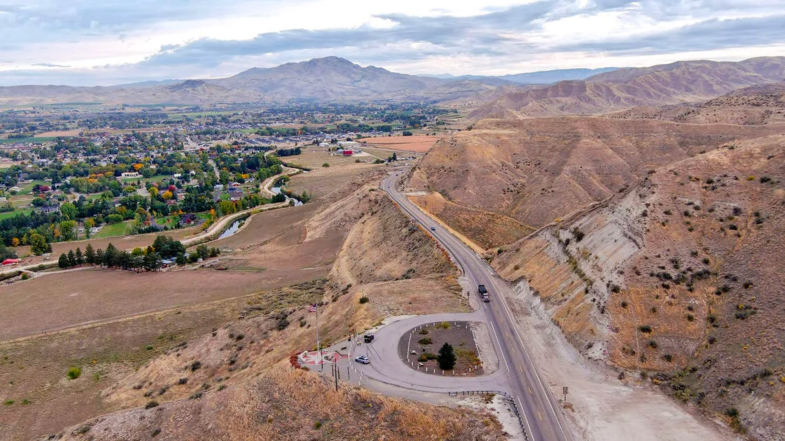 Idaho turnout pull-off area