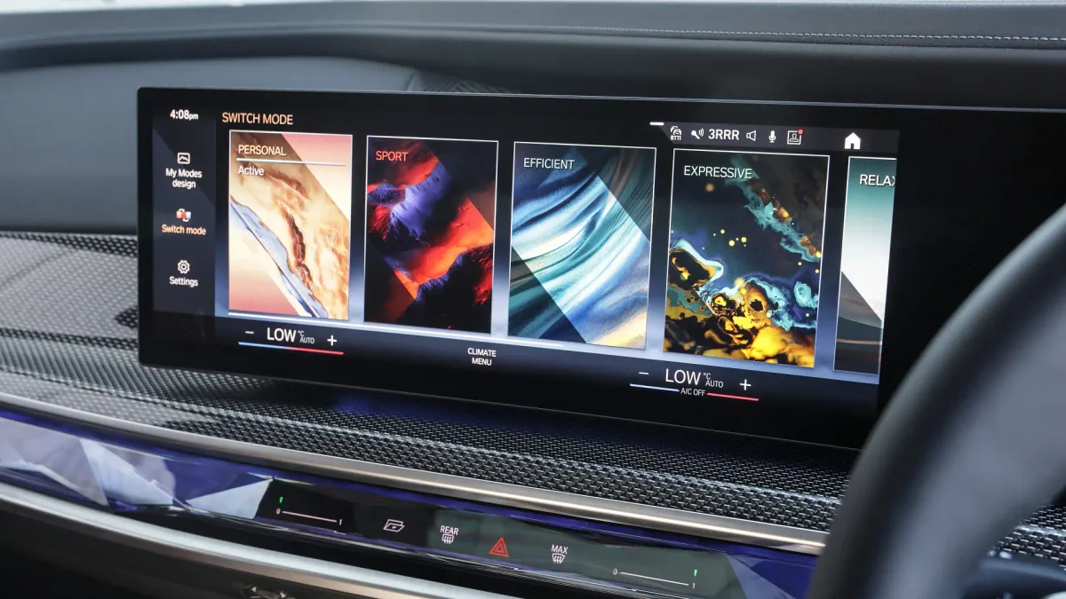 idrive 8.5 carwash mode interface