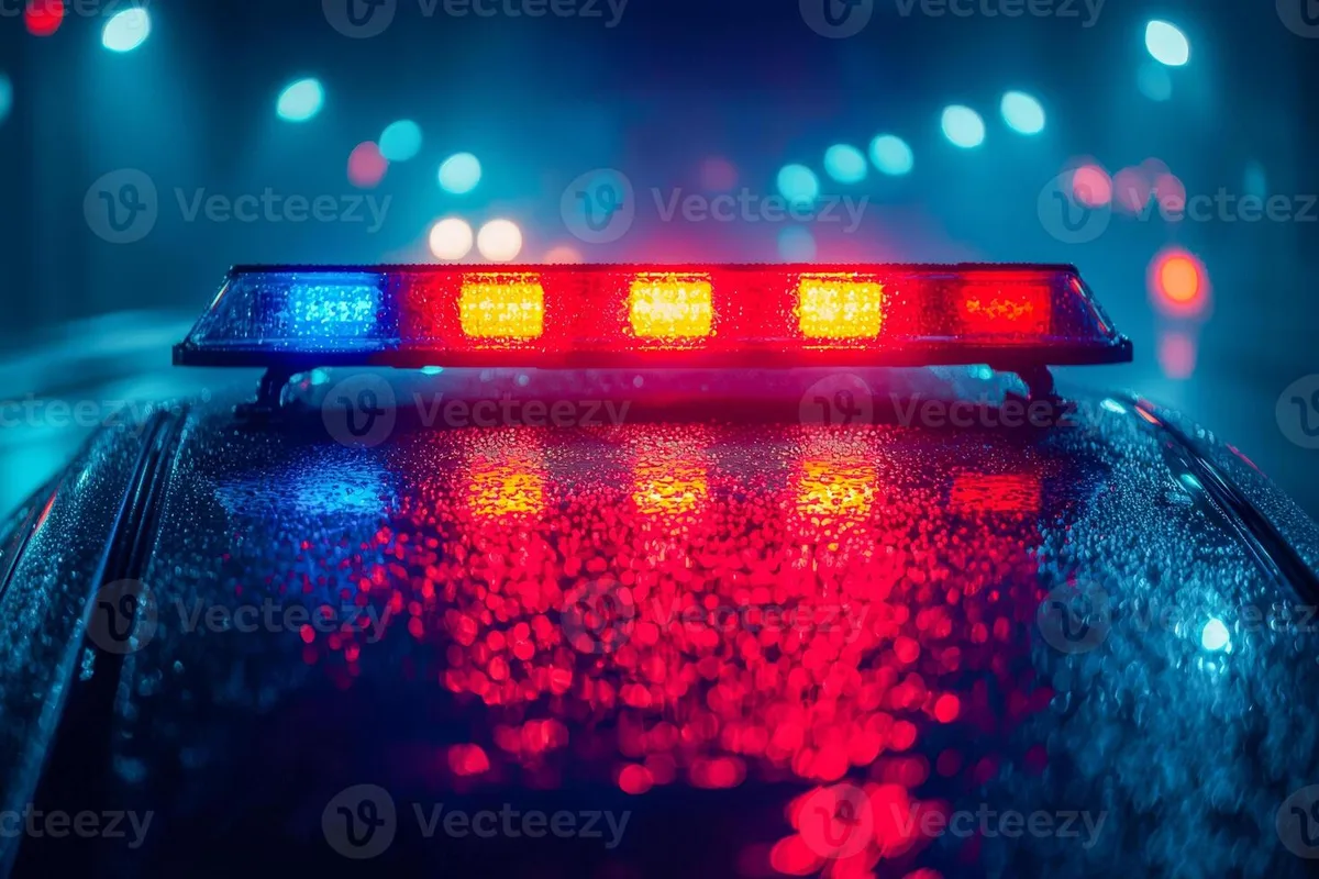 Illegal blue lights on private car