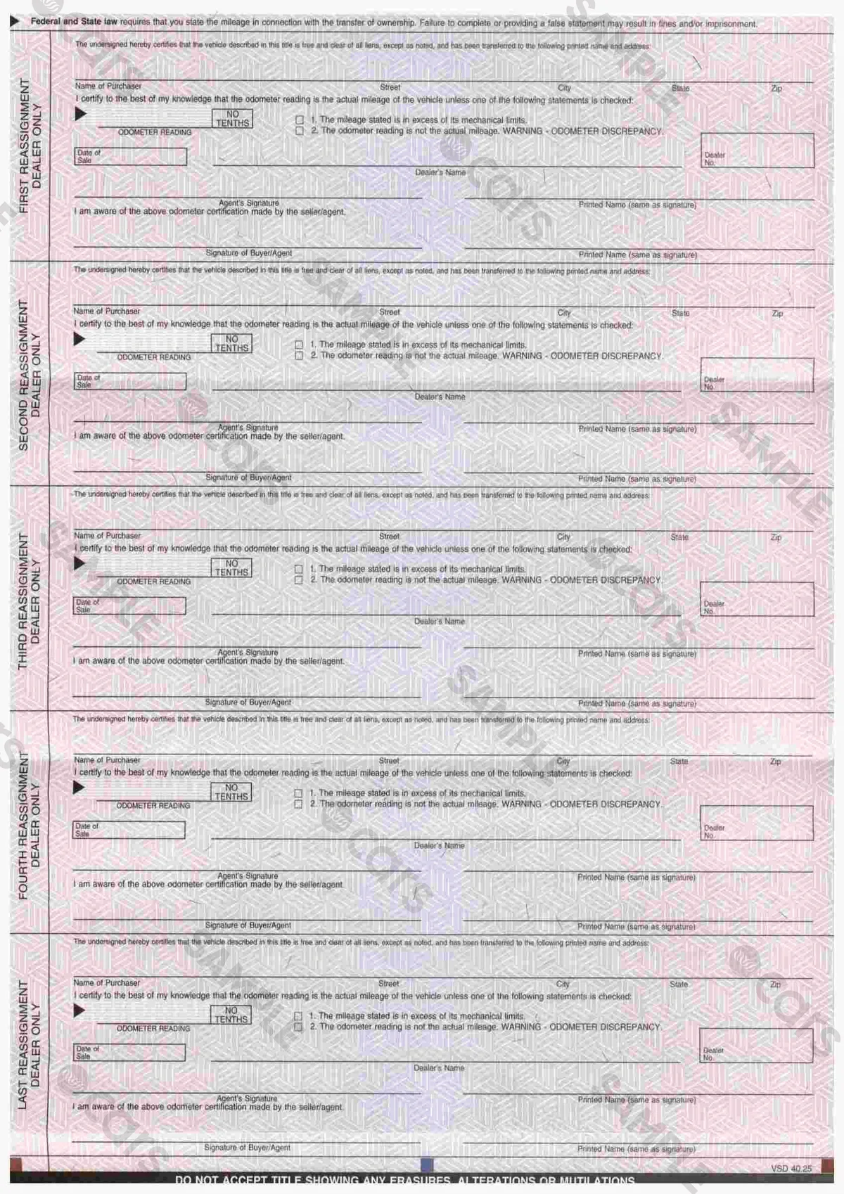 Illinois Certificate of Title