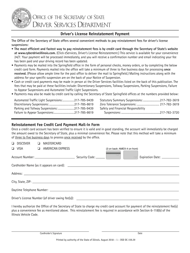 Illinois driver's license suspension notice