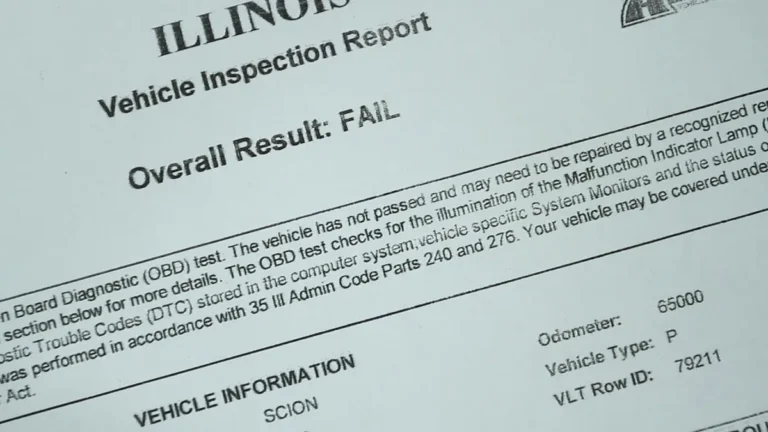 Illinois emissions test notice in mail