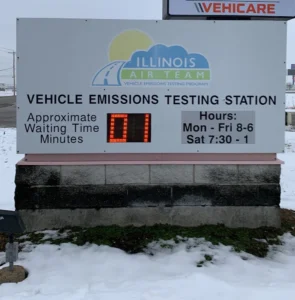 Illinois EPA vehicle emissions testing station