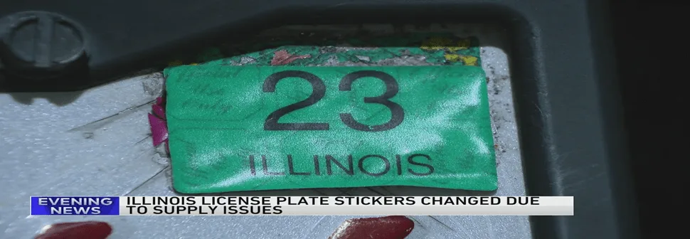Illinois license plate expiration sticker
