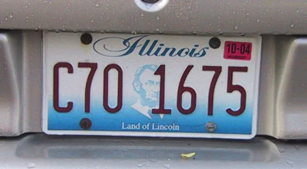 Illinois license plate renewal sticker