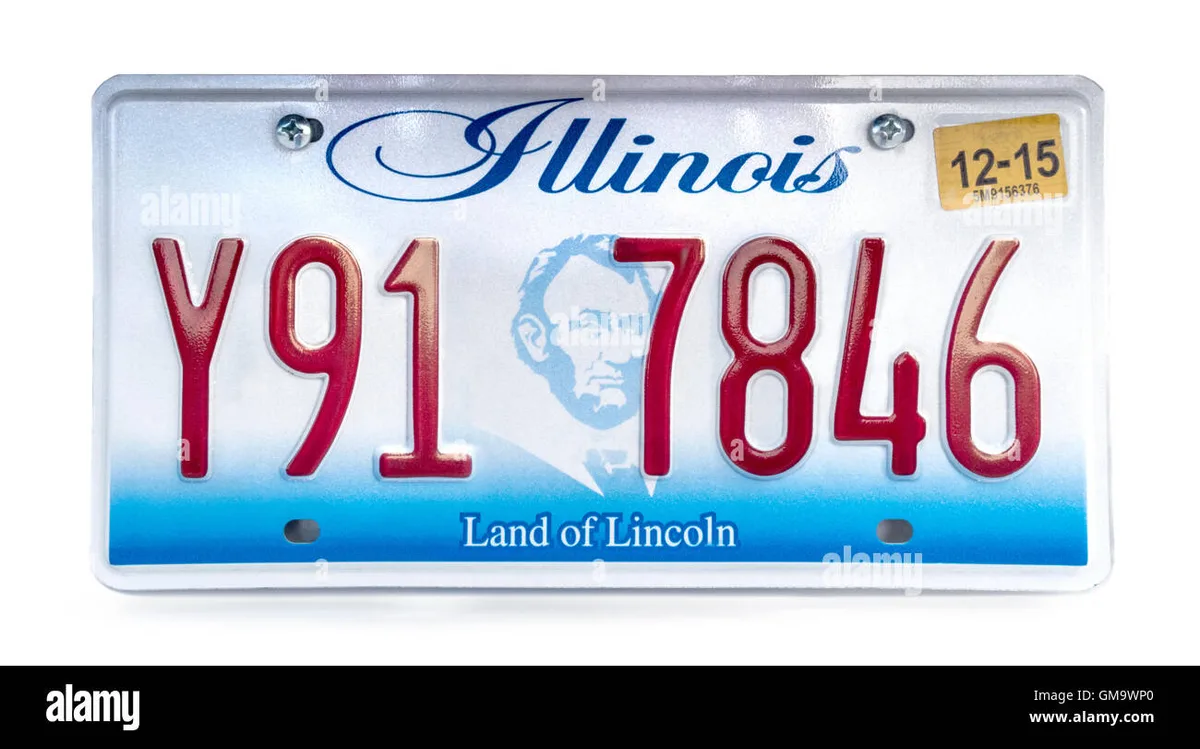 Illinois license plates on a car
