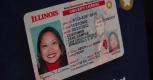 Illinois REAL ID card sample