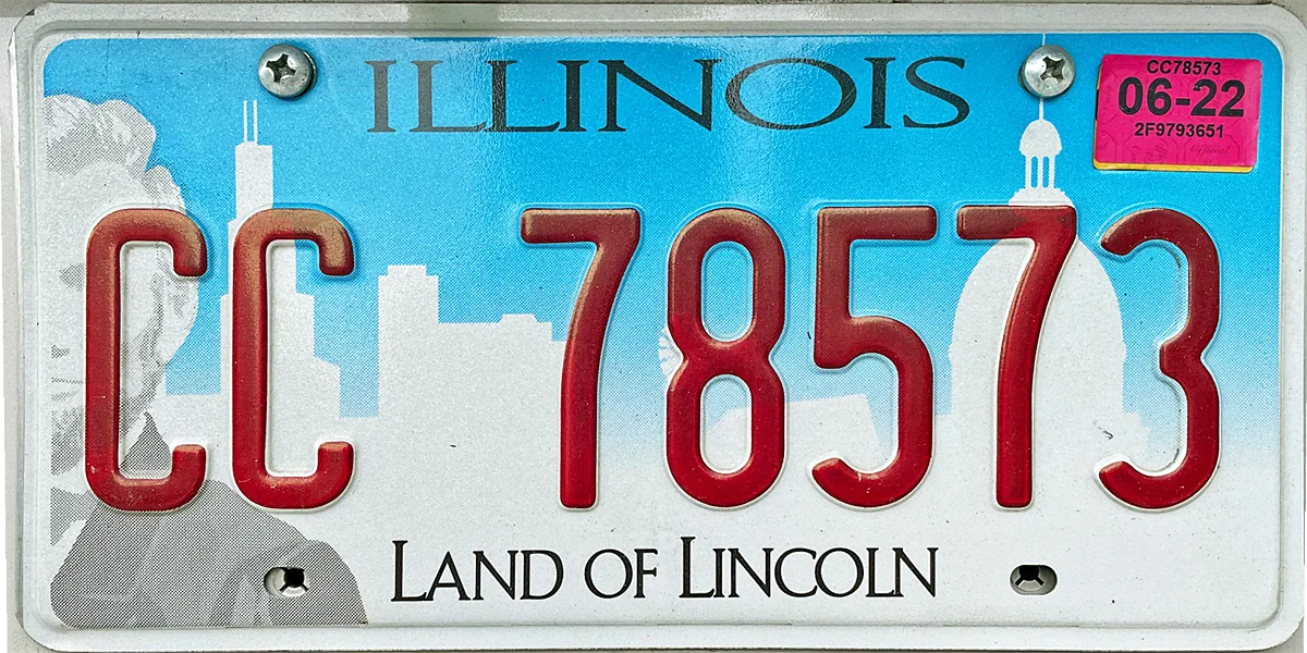 Illinois vehicle registration sticker