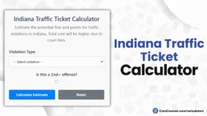 Indiana aggressive driving ticket and court document