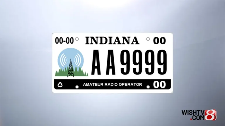 Indiana amateur radio license plate