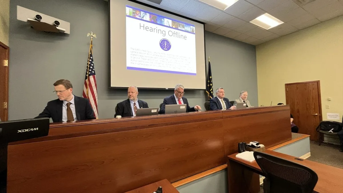 Indiana courtroom traffic violation hearing