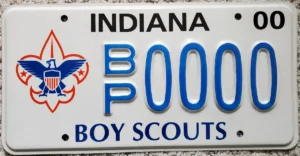 Indiana distinctive license plate examples