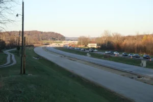 Indiana interstate highway left lane traffic