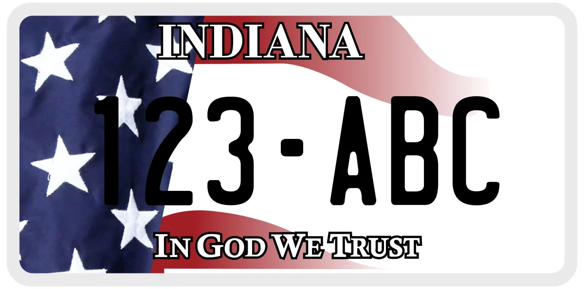 Indiana license plate character restrictions diagram