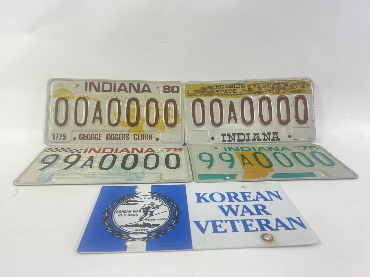 Indiana military and veteran special license plates