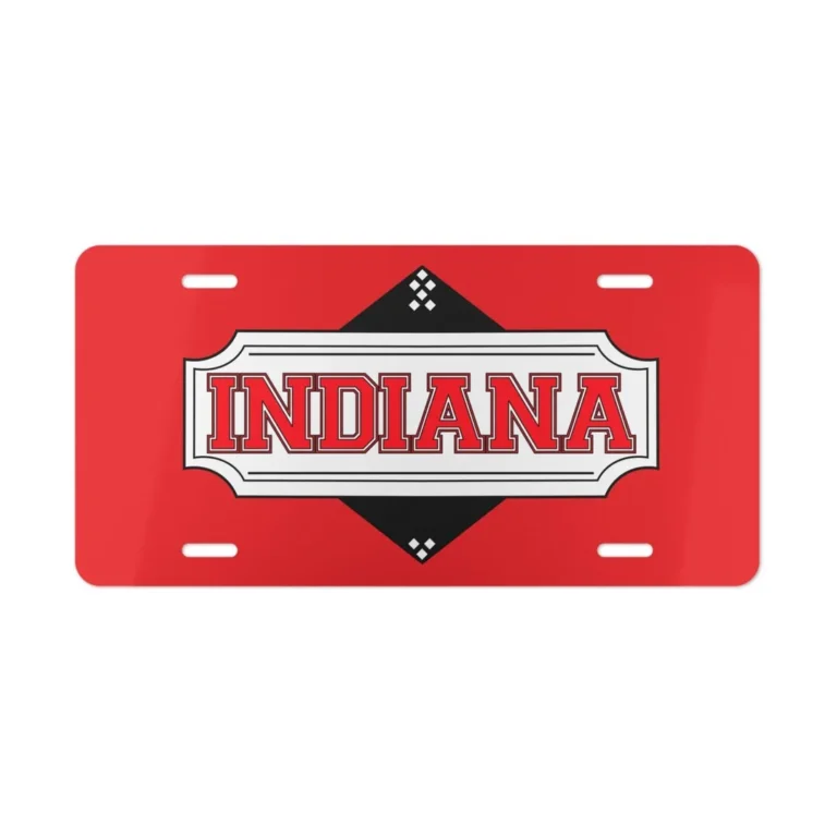 Indiana personalized license plate example