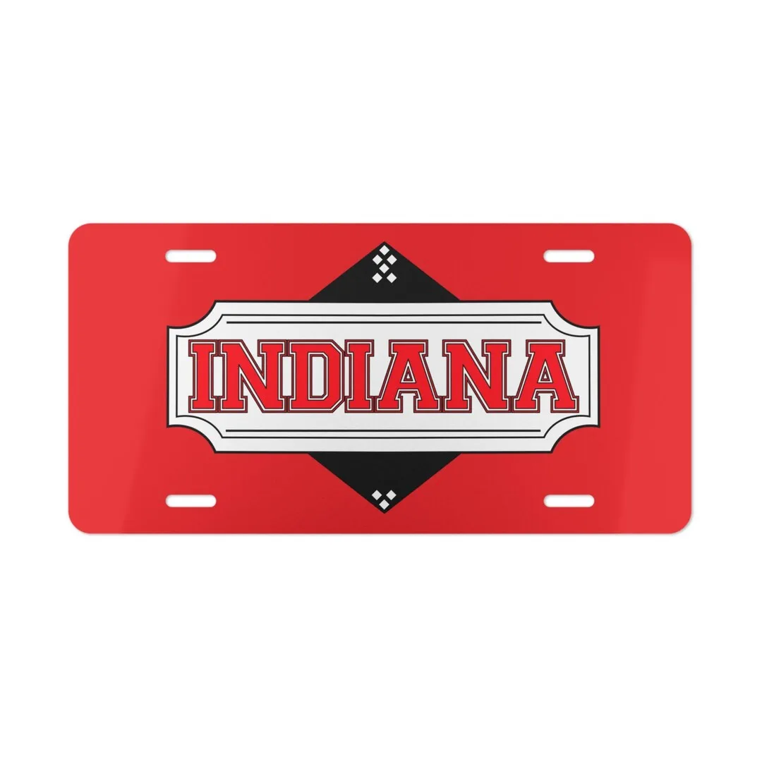 Indiana personalized license plate example