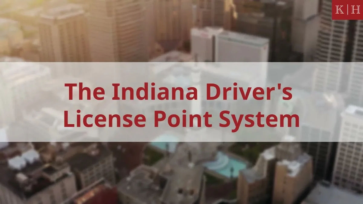 Indiana points system for traffic violations
