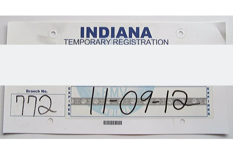 Indiana temporary vehicle permit