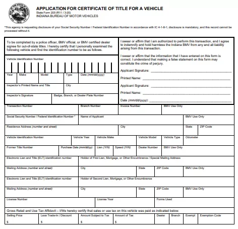 Indiana vehicle registration renewal form