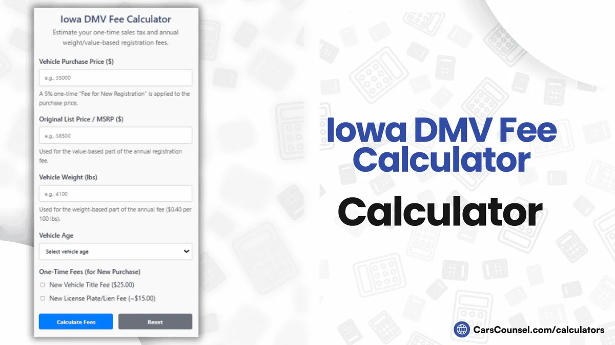 Iowa DOT weight-based fee chart