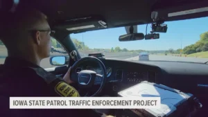 Iowa hands free driving law moving violation enforcement January 2026