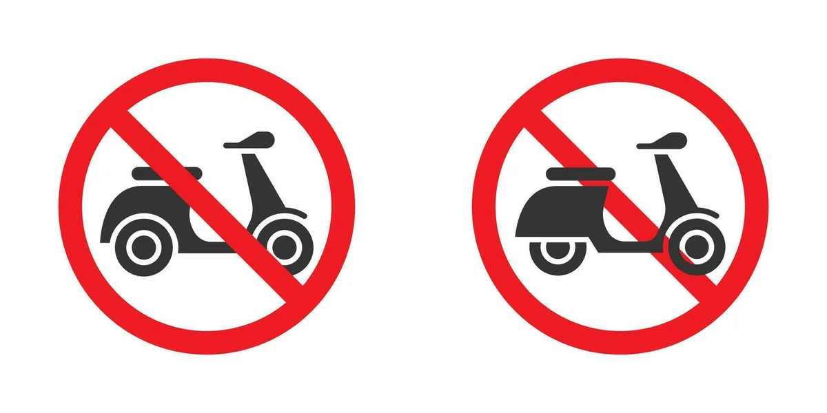 Iowa moped highway restriction sign