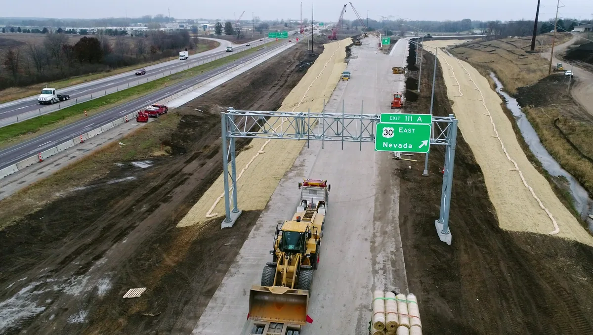 Iowa road construction funded by vehicle fees