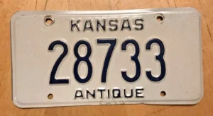 Kansas antique vehicle registration for cars 35 years and older