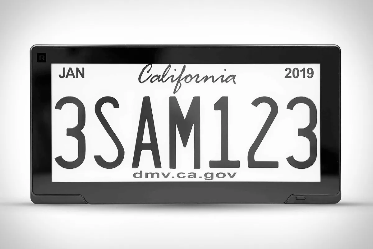 Kansas digital license plate close up