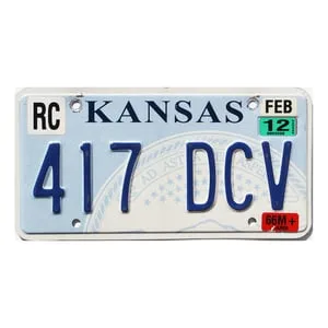 Kansas license plate validation sticker
