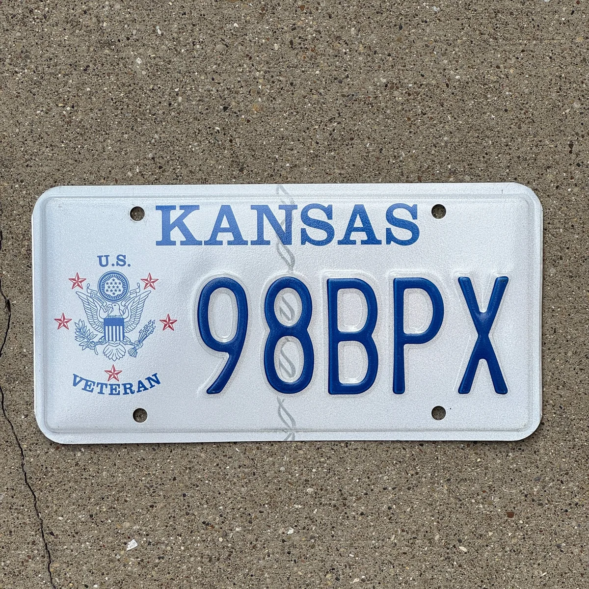 Kansas military license plate