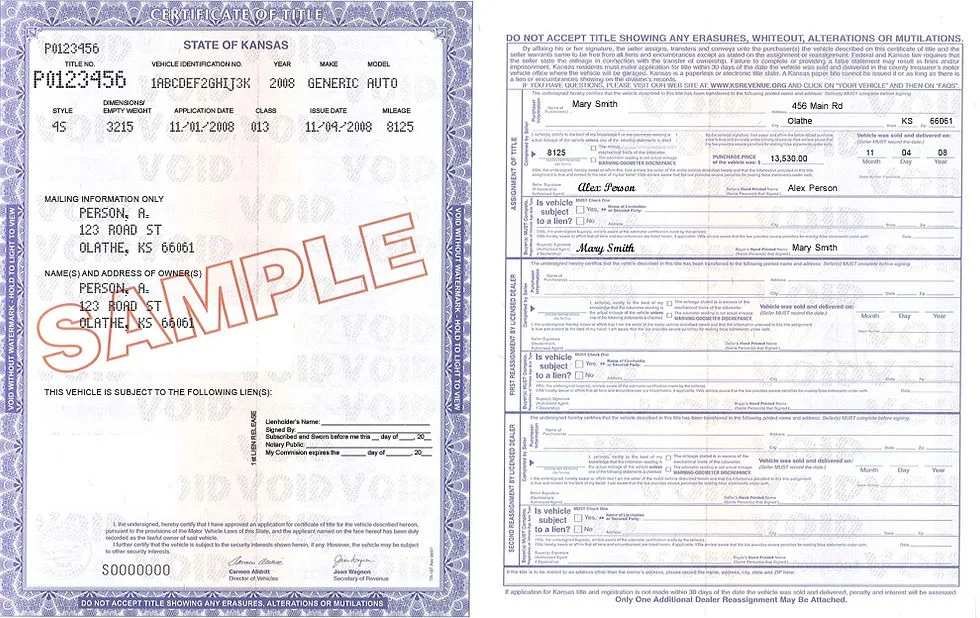 Kansas registration fee comparison