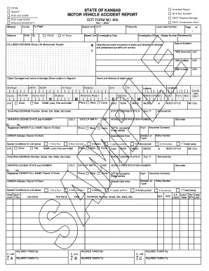 Kansas SR-1 accident report form