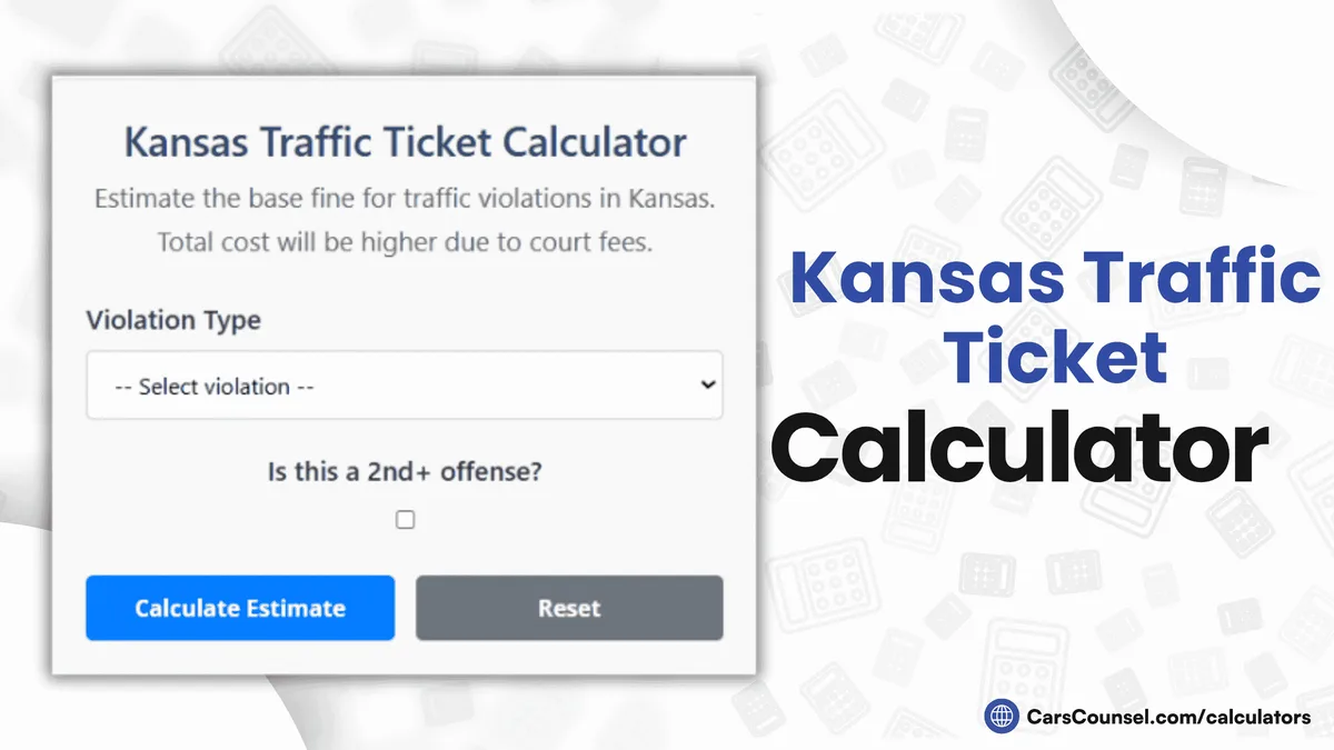 Kansas traffic ticket for following too closely