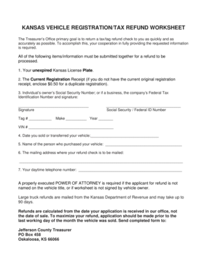 KDOR Vehicle Property Tax Estimator inputs