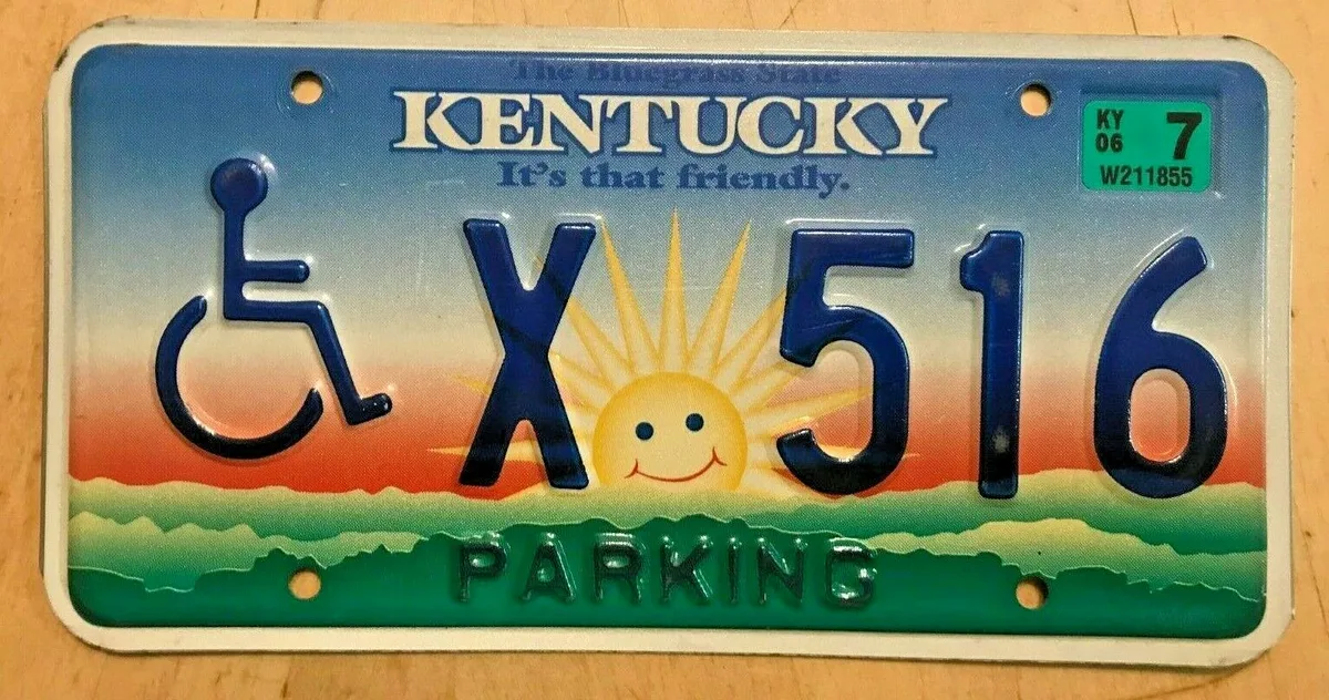 Kentucky disability license plate