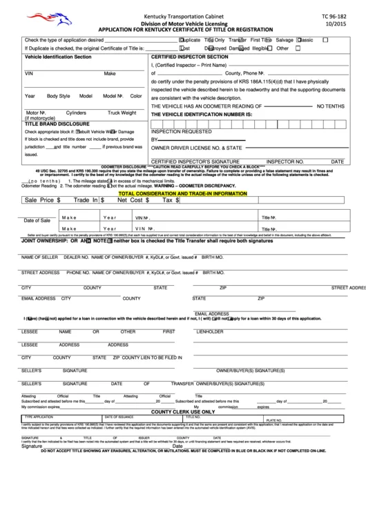 Kentucky disabled parking permit application
