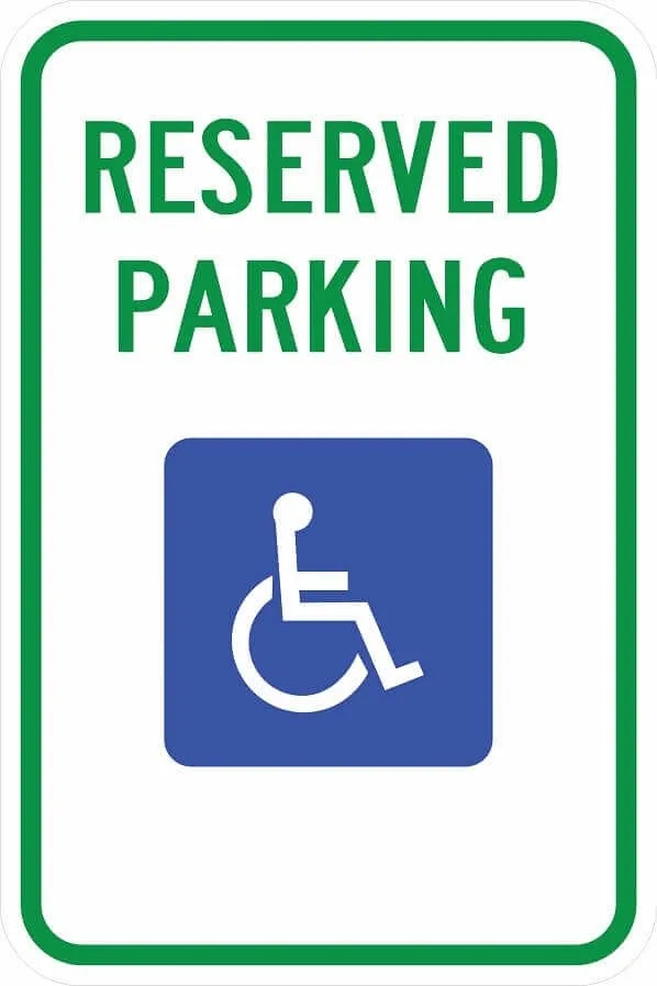 Kentucky disabled parking sign
