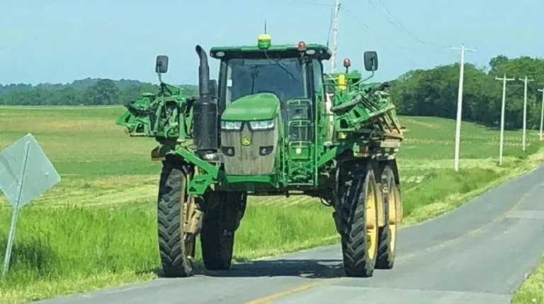 Kentucky farm vehicle on rural road