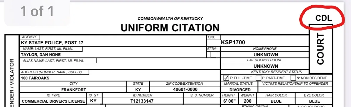 Kentucky speeding fines