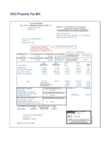 Kentucky vehicle property tax bill example