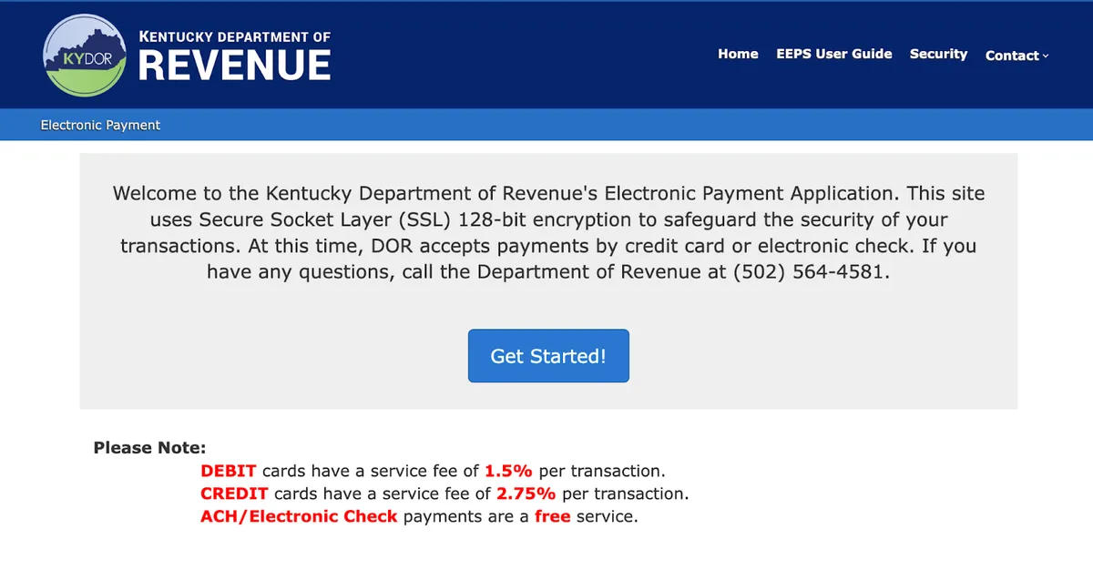 Kentucky vehicle property tax payment online portal